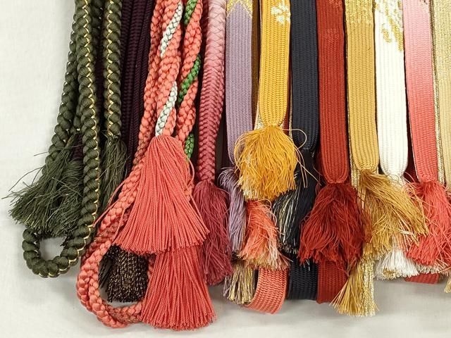 平和屋着物●和装小物 帯締め20本セット 高麗組 笹浪組 鴨川組 大和組 礼装用 金糸 逸品 CABL9328qe