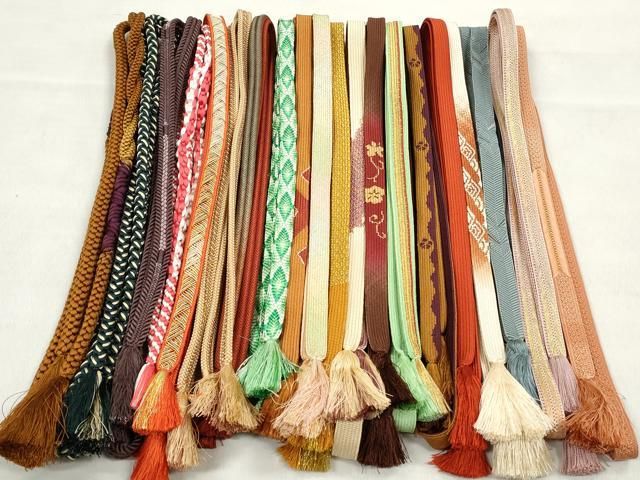 平和屋着物●和装小物 帯締め20本セット 高麗組 笹浪組 唐組 鴨川組 金銀糸 逸品 CABL9331qe