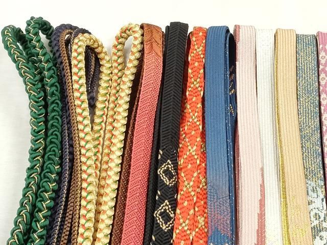 平和屋着物●和装小物 帯締め20本セット 高麗組 唐組 笹浪組 本貝の口組 金糸 逸品 CABL9337qe