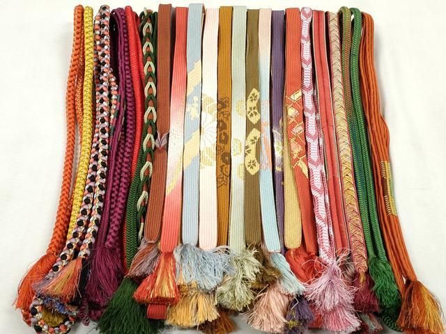 平和屋着物●和装小物 帯締め20本セット 高麗組 大和組 奈良組 金銀糸 逸品 CABL9350qe