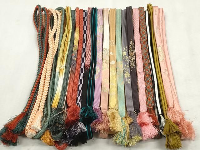 平和屋着物●和装小物 帯締め20本セット 高麗組 笹浪組 唐組 冠組 鴨川組 大和組 長尺 金糸 逸品 CABL9365qe