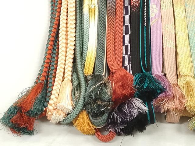 平和屋着物●和装小物 帯締め20本セット 高麗組 笹浪組 唐組 冠組 鴨川組 大和組 長尺 金糸 逸品 CABL9365qe