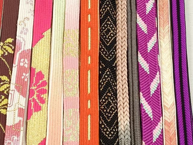 平和屋着物●和装小物 帯締め20本セット 高麗組 冠組 笹浪組 大和組 角八つ組 金糸 逸品 CABL9384qe