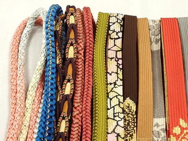 平和屋着物●和装小物 帯締め20本セット 高麗組 亀甲組 笹浪組 唐組 冠組 大和組 角八つ組 金糸 逸品 CABL9387qe