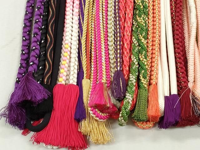 平和屋着物●和装小物 帯締め20本セット 丸組 鴨川組 角八つ組 奈良組 礼装用 長尺 金銀糸 逸品 CABL9389qe