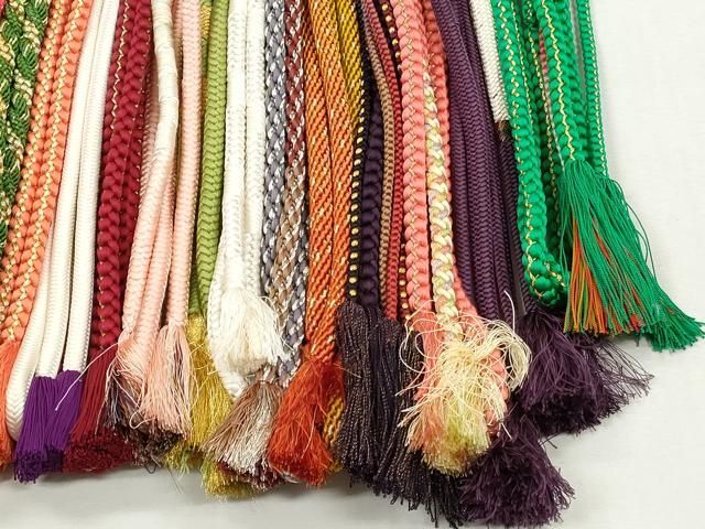 平和屋着物●和装小物 帯締め20本セット 丸組 鴨川組 角八つ組 奈良組 礼装用 長尺 金銀糸 逸品 CABL9389qe