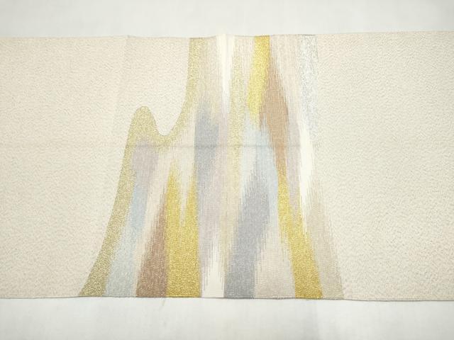 平和屋着物●爪搔き本綴れ 八寸名古屋帯 霞文 正絹 逸品 CABL9616hy