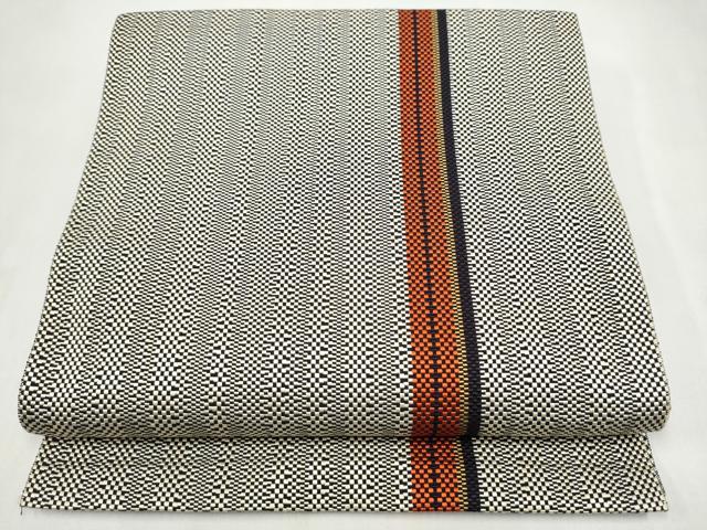 平和屋着物●本場筑前博多織 八寸名古屋帯 間道 正絹 逸品 CABL9618hy
