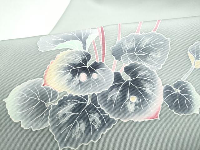 平和屋着物●京友禅 羽田工房 京都府指定無形文化財保持者 羽田登 塩瀬 九寸名古屋帯 草花文 三越扱い 正絹 逸品 CABL9641hy