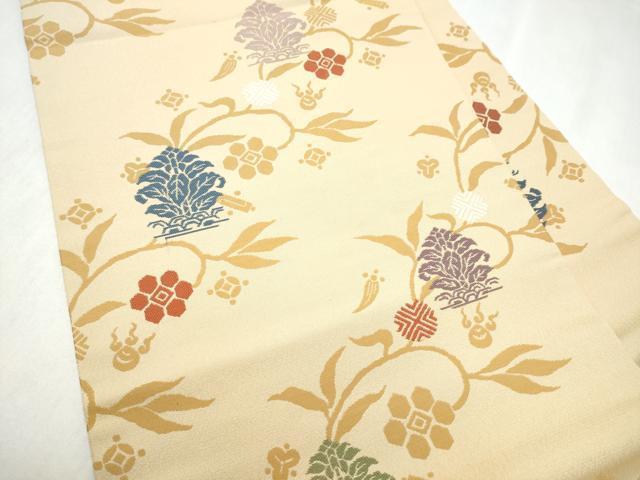 平和屋着物●九寸名古屋帯 名物裂 正絹 逸品 CABL9647hy