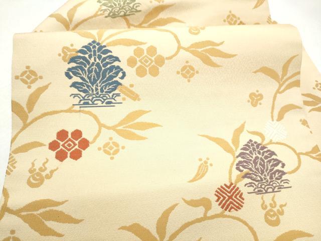 平和屋着物●九寸名古屋帯 名物裂 正絹 逸品 CABL9647hy
