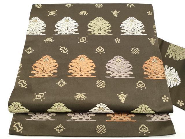 平和屋着物●九寸名古屋帯 名物裂 正絹 逸品 CABL9649hy