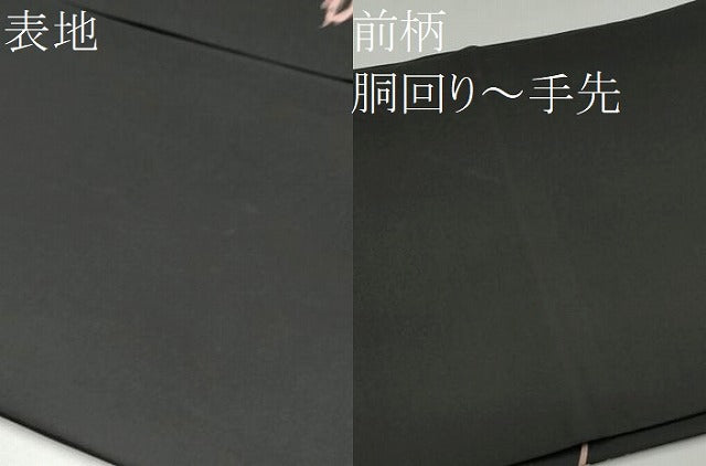 平和屋着物●九寸名古屋帯 ろうけつ染 葡萄蔦の葉文 黒地 正絹 逸品 CABL9657hy