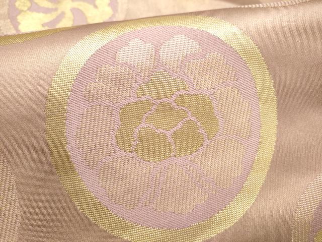 平和屋着物●西陣 川島織物 九寸名古屋帯 花蝶丸文 金糸 正絹 逸品 CABL9660hy