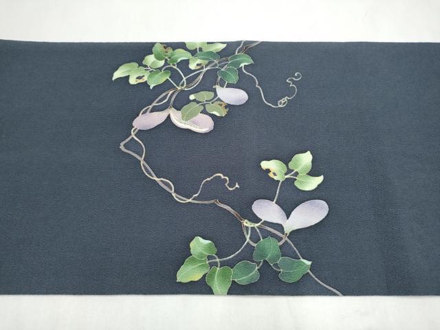 平和屋着物●友禅作家 茂野大生 九寸開き名古屋帯 瓢箪 健勝苑扱い 鬼しぼ縮緬 正絹 逸品 CABL9663hy