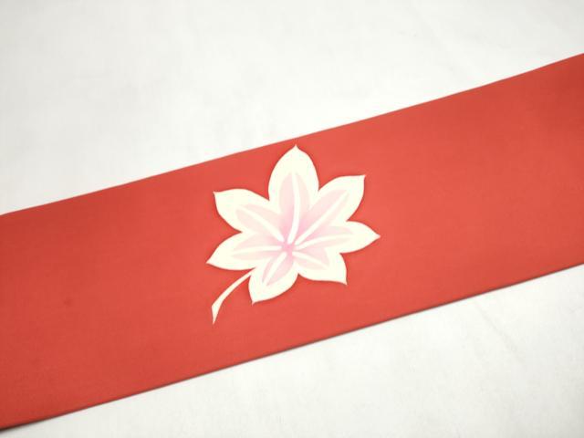 平和屋着物●塩瀬 九寸名古屋帯 駒刺繍 竜田川 正絹 逸品 CABL9667hy