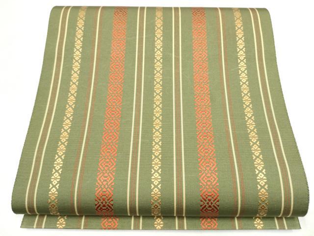 平和屋着物●本場筑前博多織 八寸名古屋帯 献上 正絹 逸品 CABL9713hy