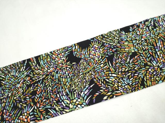 平和屋着物●全通柄 九寸名古屋帯 鳳凰文 黒地 正絹 逸品 CABL9718hy