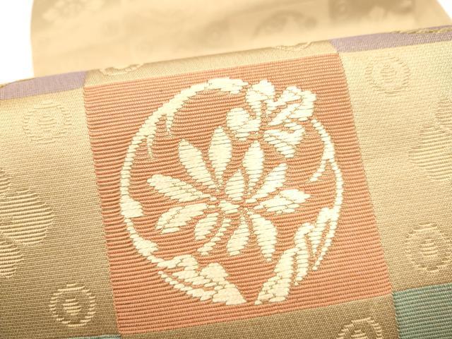 平和屋着物●ファッションデザイナー 花井幸子 六通柄袋帯 幸彩名物裂 正絹 逸品 CABL9748hy