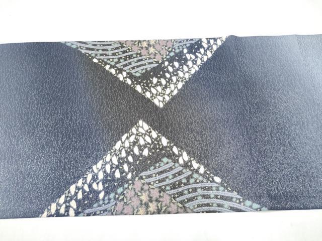 平和屋着物●十日町 名門 滝泰謹製 中国三大刺繍 相良刺繍 太鼓柄袋帯 おぼろ染め 襲絞り 草花文 銀通し地 正絹 逸品 CABL9755hy