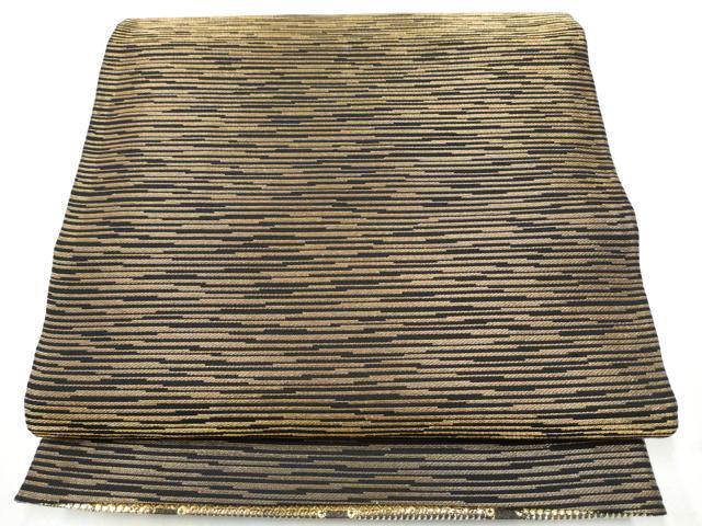 平和屋着物●六通柄袋帯 鎧脅し 金糸 正絹 逸品 CABL9763hy