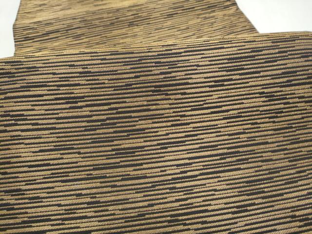 平和屋着物●六通柄袋帯 鎧脅し 金糸 正絹 逸品 CABL9763hy