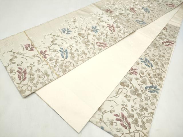 平和屋着物●京の名門・菱屋六右ェ門 六通柄袋帯 唐草文 正絹 逸品 CABL9783hy