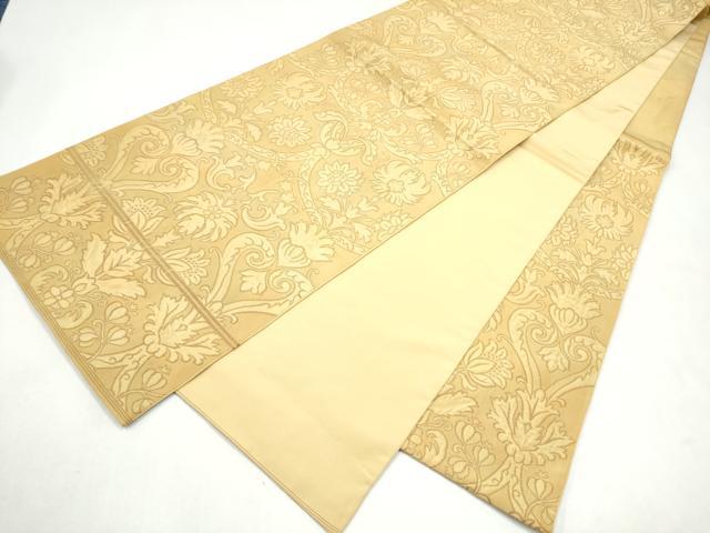 平和屋着物●西陣 川島織物 六通柄 本袋帯 更紗花文 正絹 逸品 CABL9784hy