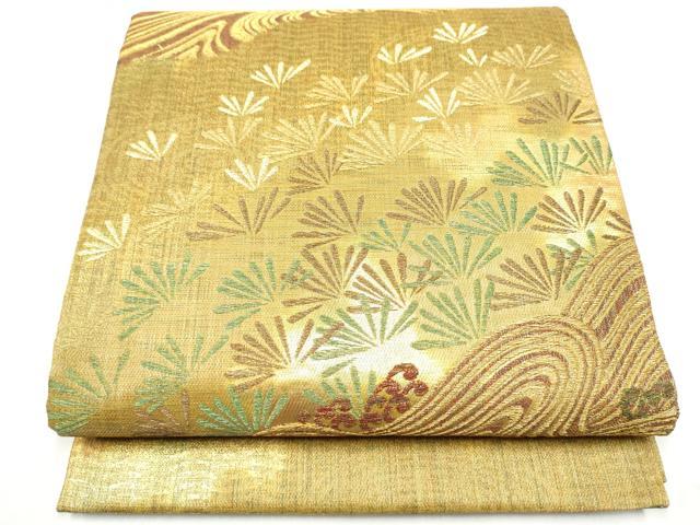 平和屋着物●六通柄袋帯 陶眩 金糸 正絹 逸品 CABL9789hy