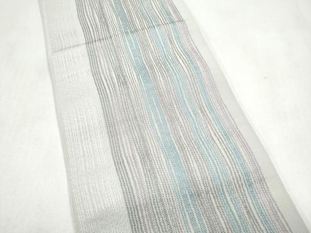 平和屋着物●本場筑前博多織 半幅帯 霞文 小野和也作 証紙付き 正絹 逸品 CABL9820hy