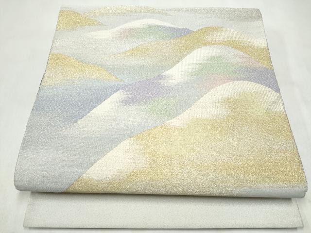 平和屋着物●爪搔き本綴れ 太鼓柄袋帯 作家物 遠山霞文 金銀糸 正絹 逸品 CABL9874hy