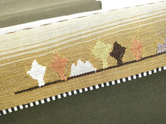 平和屋着物●太鼓柄袋帯 すくい織 枝葉文 正絹 逸品 CABL9876hy