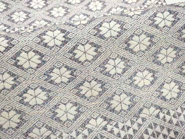 平和屋着物●全通柄袋帯 花菱文 正絹 逸品 CABL9922hy