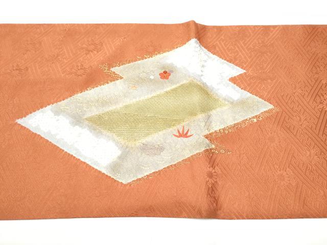 平和屋着物●太鼓柄袋帯 刺繍 松竹梅 金彩 正絹 逸品 CABL9933hy