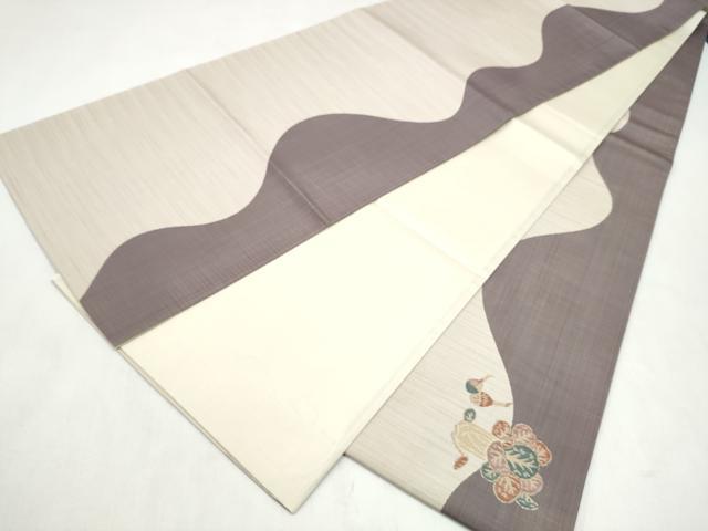 平和屋着物●本場筑前博多織 太鼓柄袋帯 枝葉文 丸脇織物謹製 証紙付き 正絹 逸品 CABL9934hy