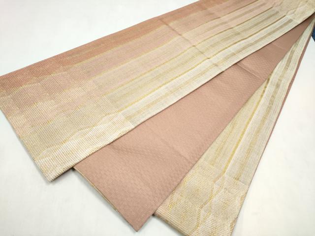 平和屋着物●太鼓柄袋帯 菱間道 金糸 正絹 逸品 CABL9937hy