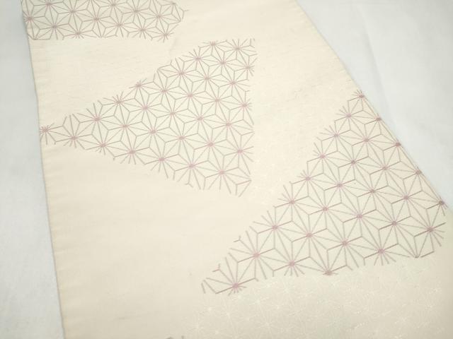平和屋着物●両面 全通柄 京袋帯 献上 麻の葉文様 正絹 逸品 CABL9957hy