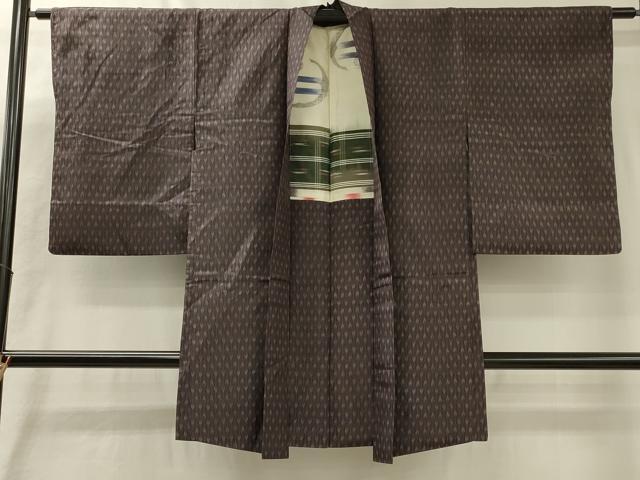 平和屋着物#長羽織 紬地 矢羽文 正絹 逸品 CABM0010in