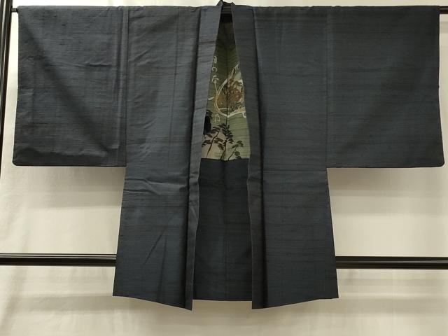 平和屋着物#男性 羽織 紬地 格子 正絹 逸品 CABM0011in