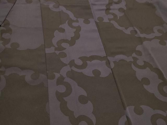 平和屋着物#道中着 雪輪文 黒地 ロング丈 正絹 逸品 CABM0025in
