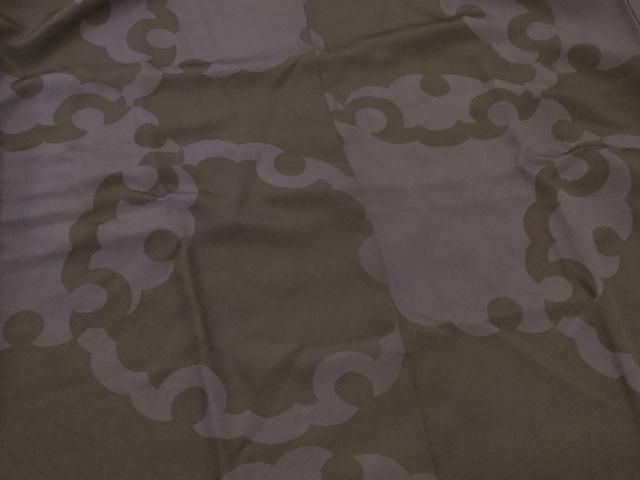 平和屋着物#道中着 雪輪文 黒地 ロング丈 正絹 逸品 CABM0025in