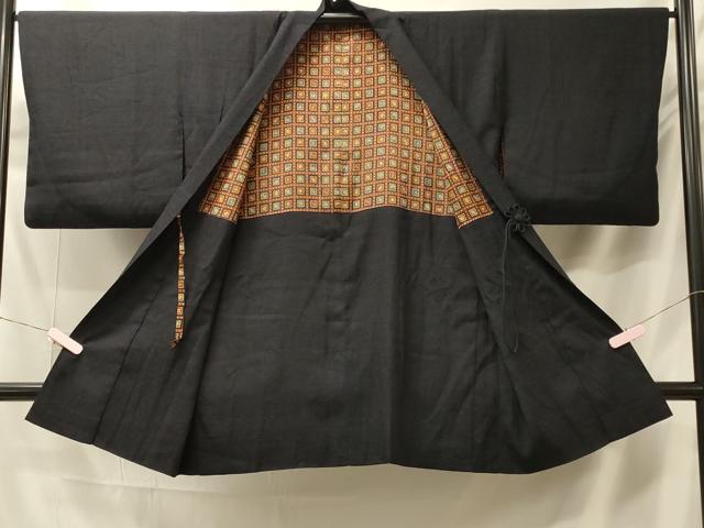 平和屋着物#道中着 紬地 霞文 ロング丈 正絹 逸品 CABM0031in