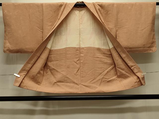 平和屋着物#羽織 色無地 草花地紋 一斤染色 正絹 逸品 未使用 CABM0082in