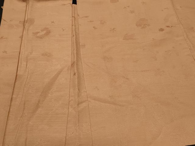 平和屋着物#羽織 色無地 草花地紋 一斤染色 正絹 逸品 未使用 CABM0082in