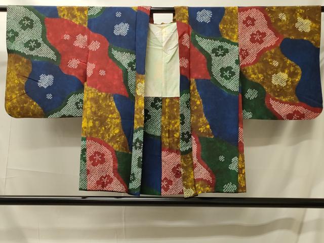平和屋着物#羽織 絞り 霞舞花文 正絹 逸品 CABM0168in