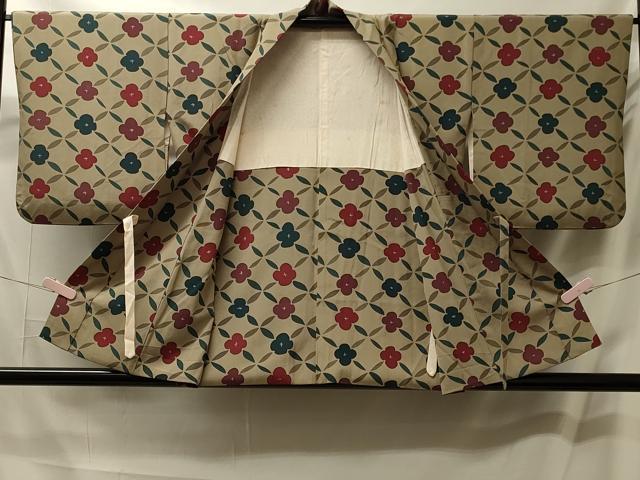 平和屋着物#道中着 七宝花文 正絹 逸品 CABM0171in