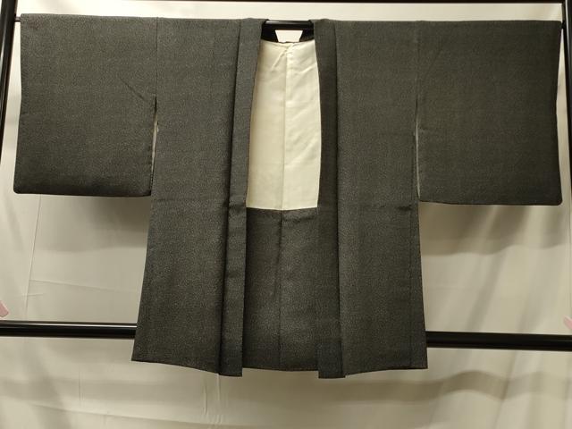 平和屋着物#羽織 大小あられ 黒地 正絹 逸品 CABM0205in