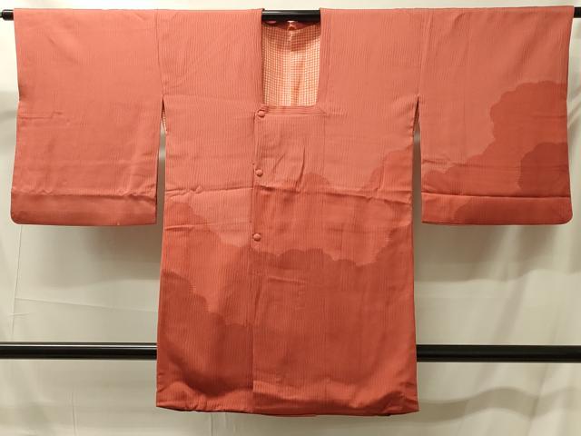 平和屋着物#道行コート 雲重ね文 ロング丈 正絹 逸品 CABM0208in