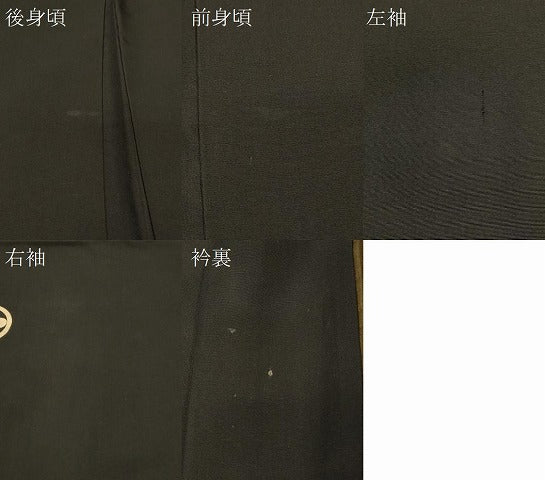 平和屋着物#男性 長羽織 黒紋付き 正絹 逸品 CABM0219in