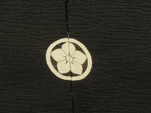 平和屋着物#羽織 寿光織 枝葉文 黒地 金銀糸 正絹 逸品 CABM0245in